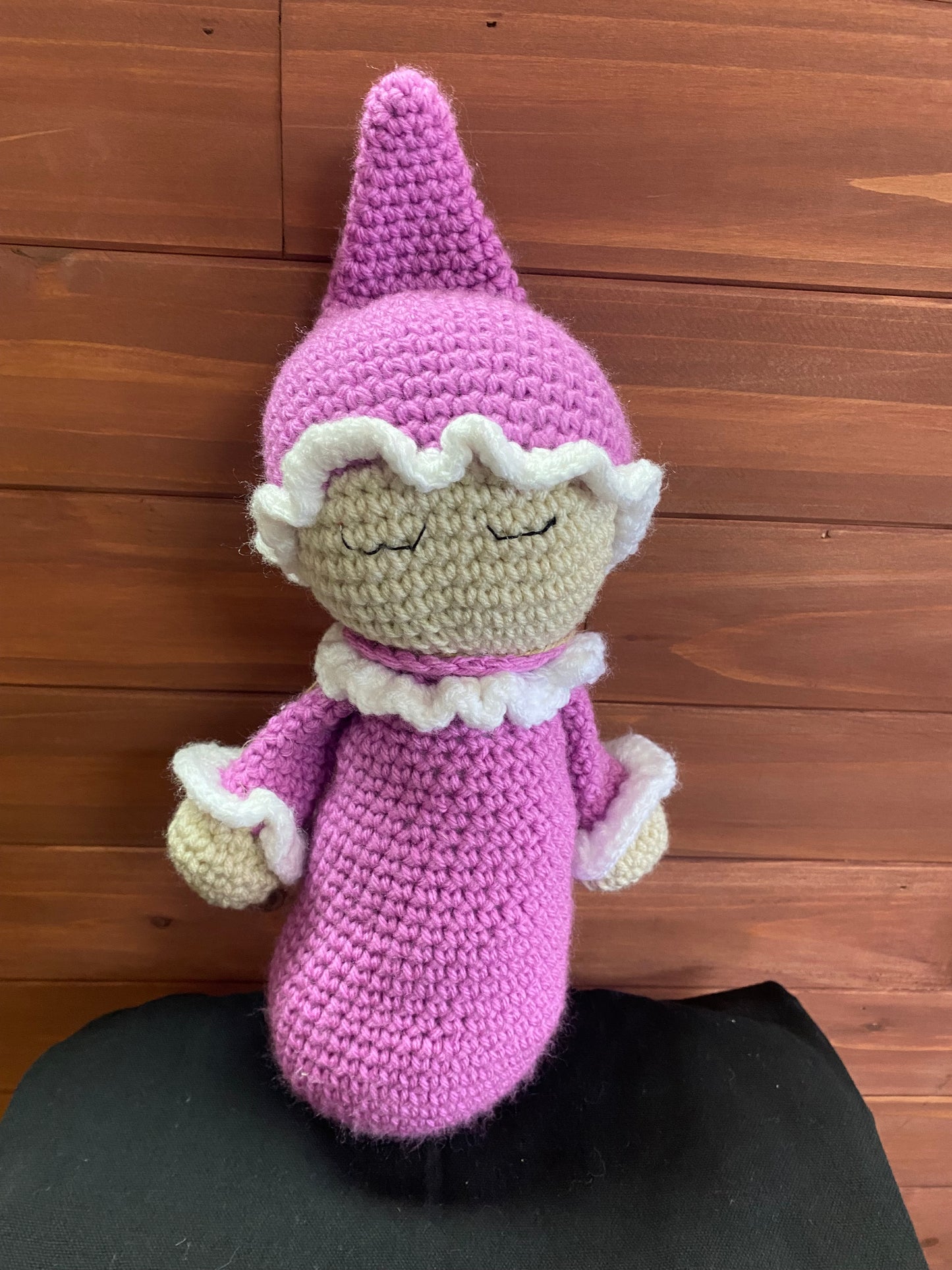 Handmade crochet sleeping angel baby (multiple colors available)