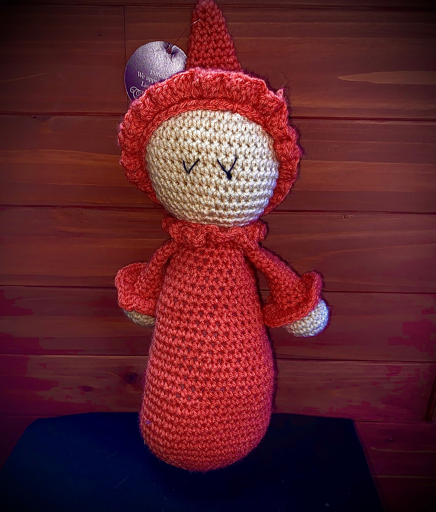 Handmade crochet sleeping angel baby (multiple colors available)