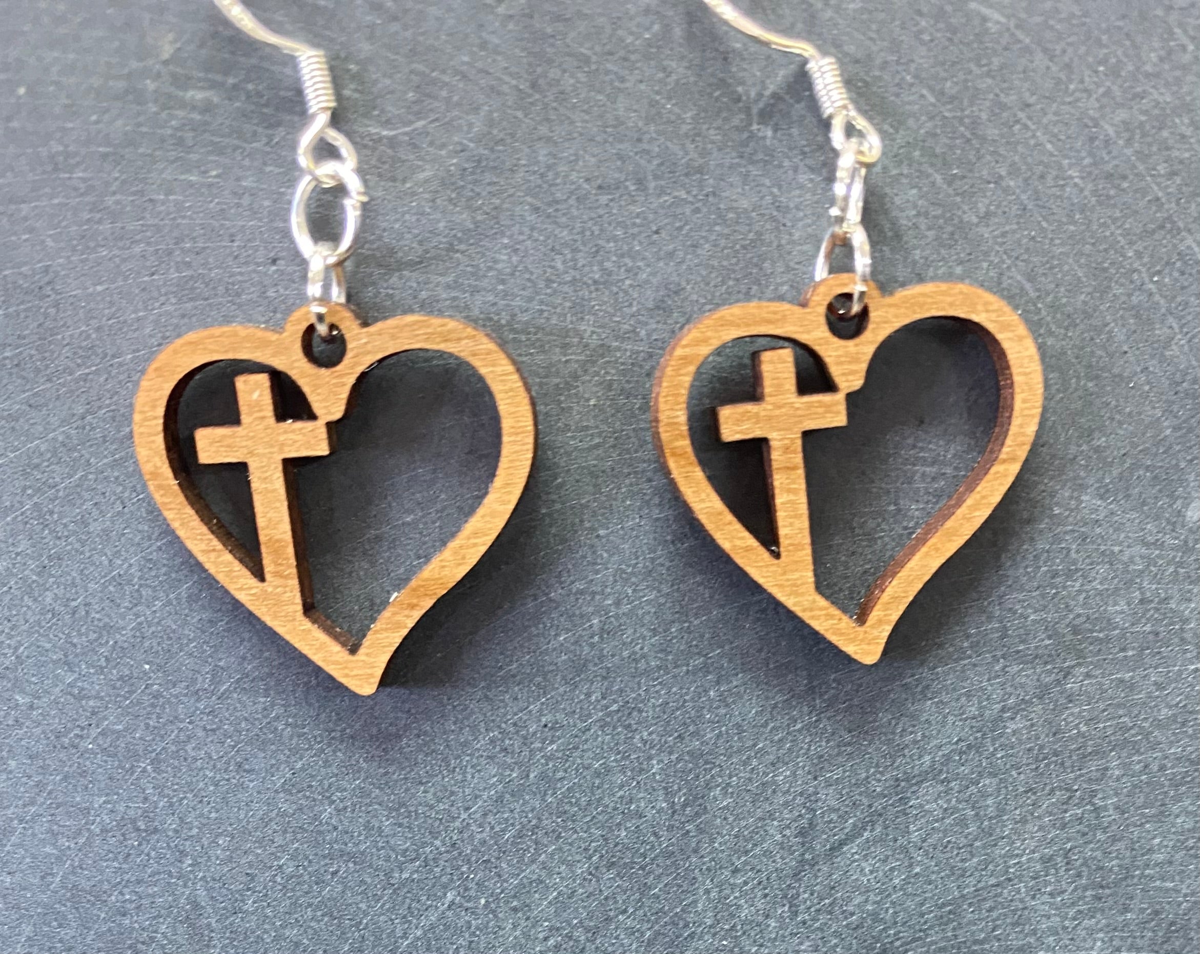 Handmade laser cut earrings (hypoallergenic) (multiple designs available)