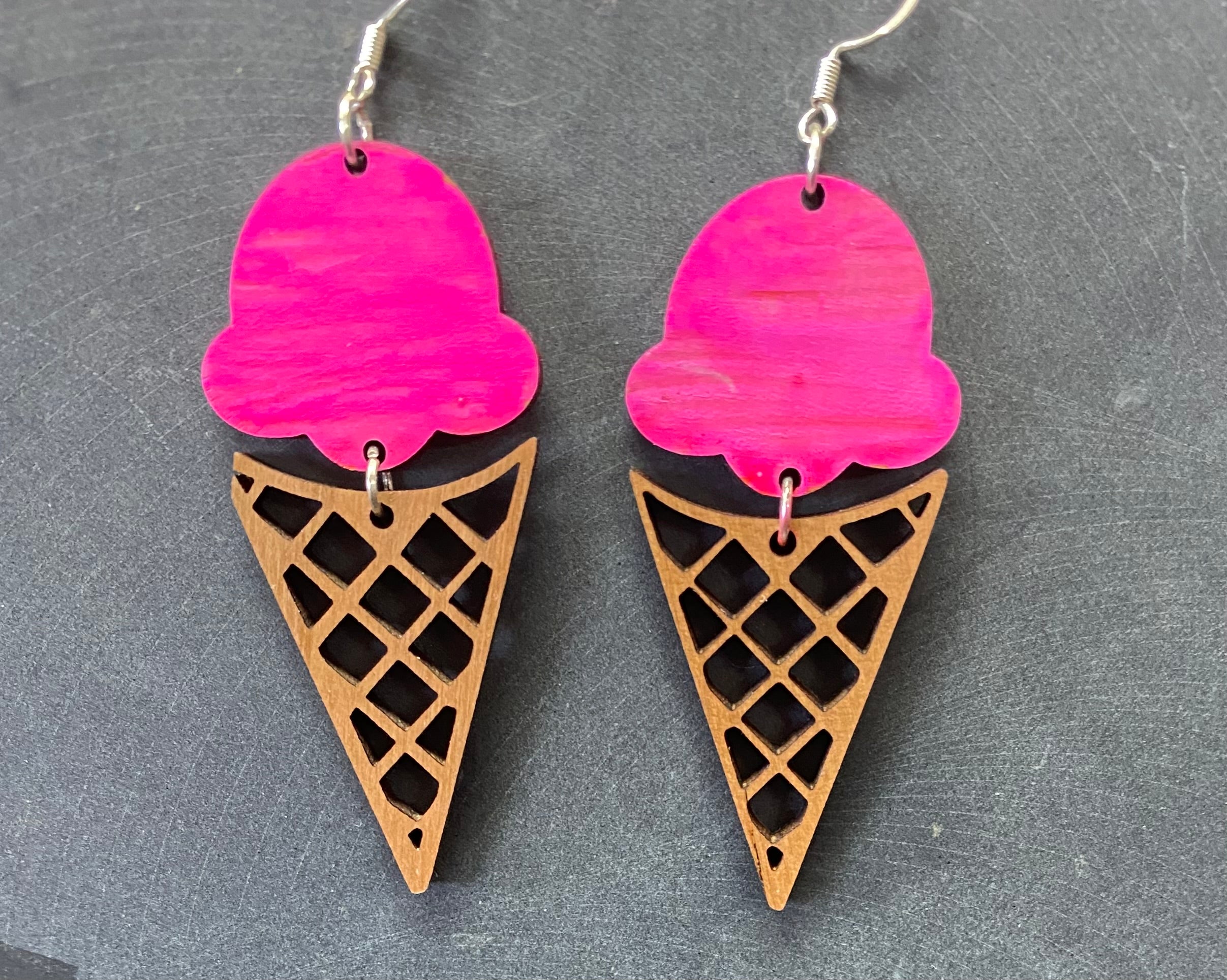 Handmade laser cut earrings (hypoallergenic) (multiple designs available)
