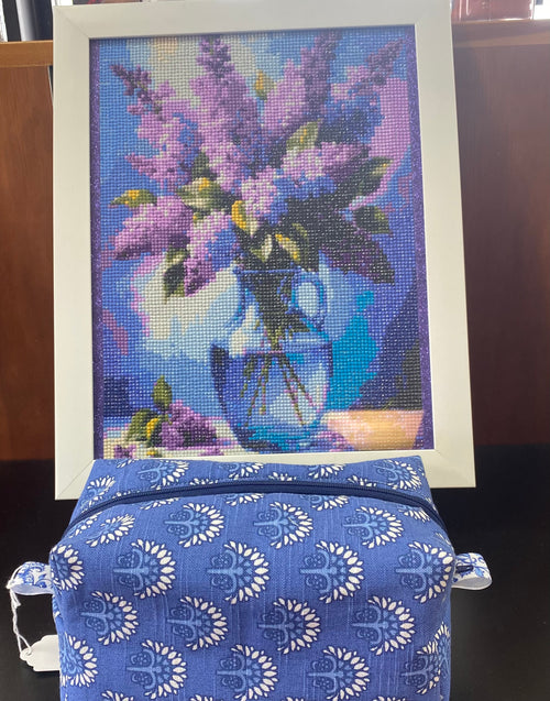 Boxy makeup bag, toiletry pouch, cosmetic case