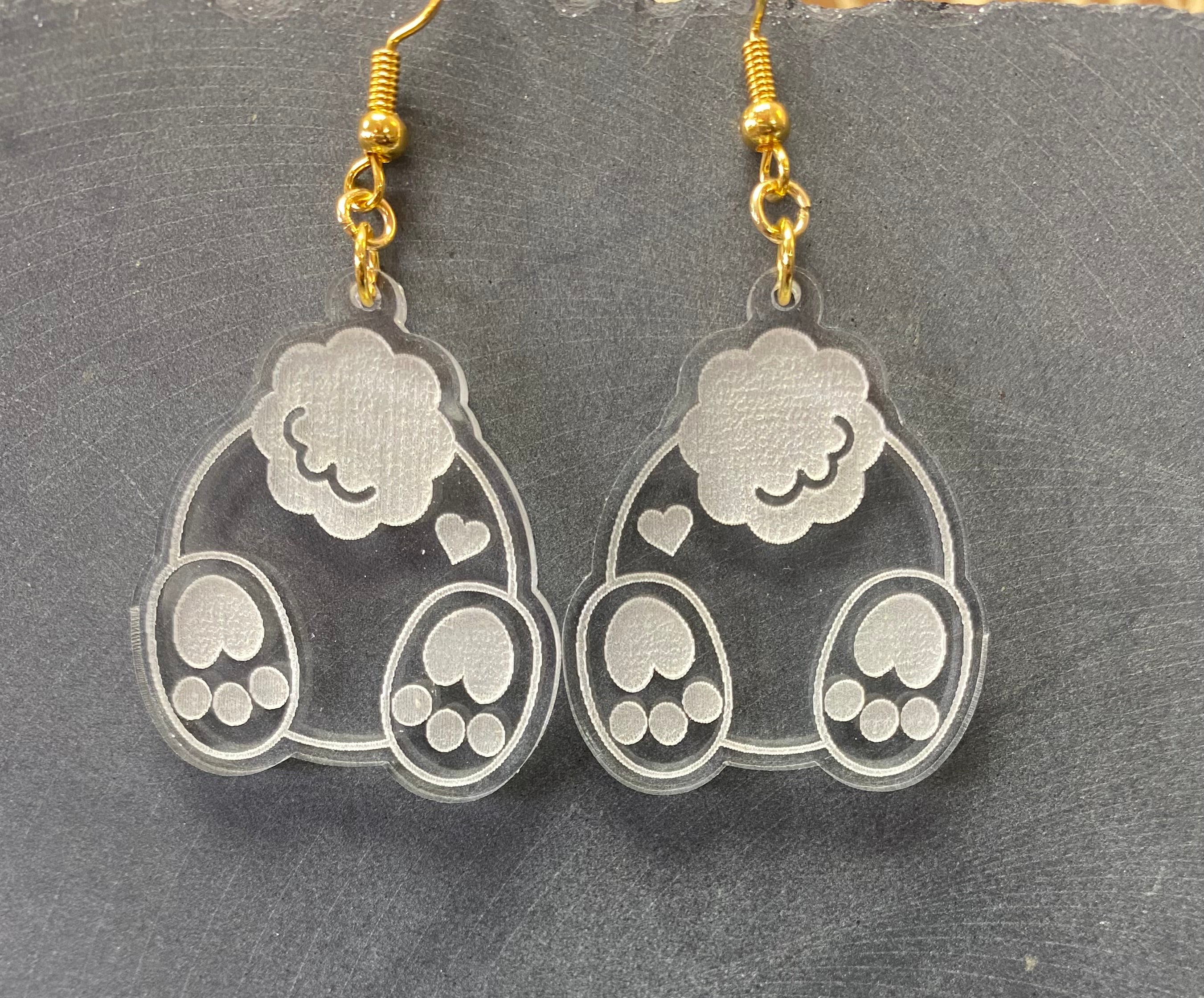 Handmade laser cut earrings (hypoallergenic) (multiple designs available)